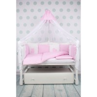 Комплект постельного белья AmaroBaby Кроха в кроватку, бязь 18 предметов