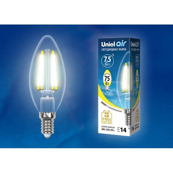Светодиодная лампочка Uniel LED-C35-7,5W AIR UL-00003245