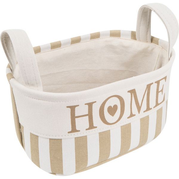 Корзина Home, 180x140x280 мм, 5.5 л, ткань, цвет бежевый