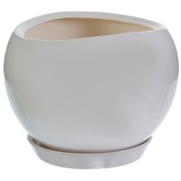 Горшок цветочный Адель o20 h18 см v3.5 л керамика белый