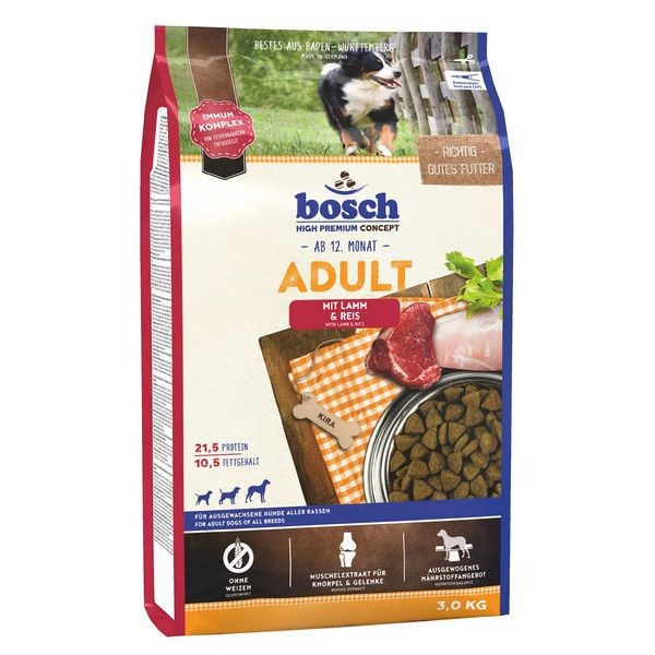 Сухой корм для собак BOSCH Adult Ягненок Рис 3 кг