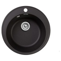 Мойка врезная Granfest Quarz GF-Z-08, D47.9 см, кварц, цвет черный