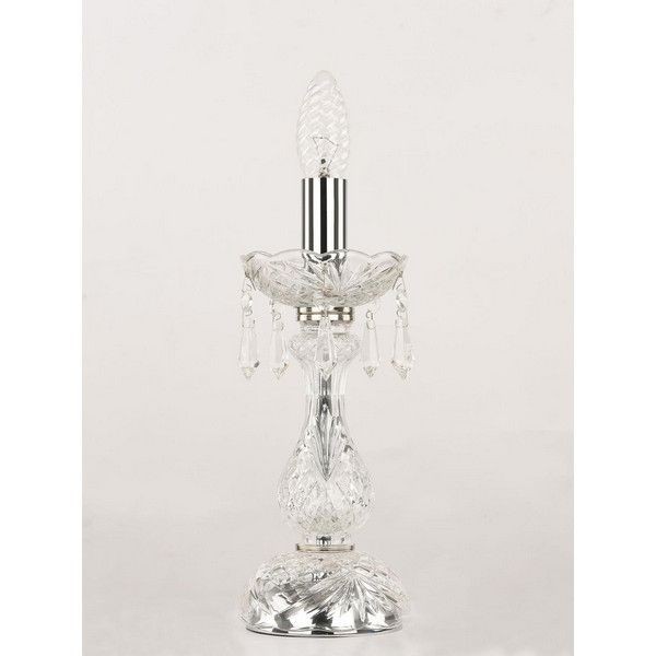 Лампа настольная Bohemia Ivele Crystal 104L.1-27.Ni E14 цвет серебряный