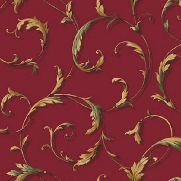 Виниловые обои York Wallcoverings красные AH4712 0.68 м