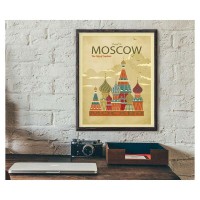 Постер ПростоПостер Москва 841760288333, 40х50 см