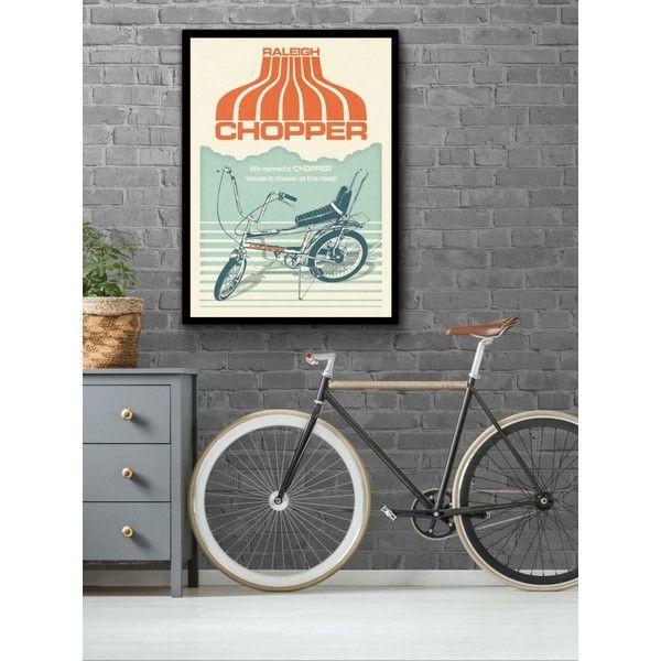 Постер "34;Просто Постер "34; Велосипед Chopper 40x50 в раме Металл