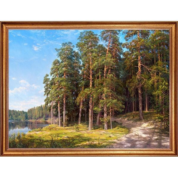 Картина на холсте Русская коллекция Прибрежные сосны БС-х9, 68х88 см