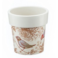 Кашпо Idea Тубус o15 h15 см v1.1 л пластик бежевый/коричневый