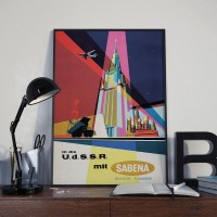 Плакат "34;Просто Постер "34; Авиакомпания Sabena 90x120 в подарочном тубусе 973457915941