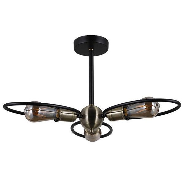 Люстра потолочная Seven Fires Graniti SF4012/3C-BK-AB E27 3 лампы 9 м²