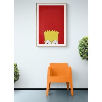 Постер "34;Просто Постер "34; Барт Симпсон - Портрет 50x70 в раме Металл