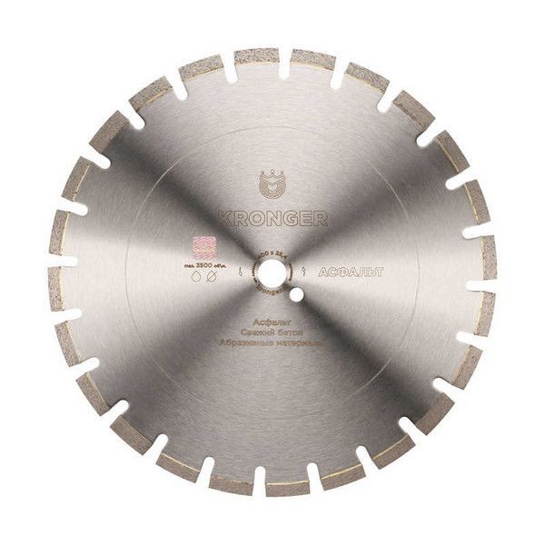 Диск алмазный сегментный 400x3,5/2,5x12x25,4-28 F4 Asphalt Kronger