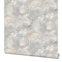 Обои флизелиновые Home Color Zodiac серые 1.06 м HC71450-14