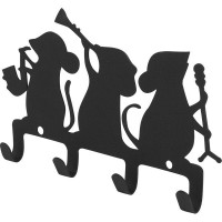 Крючок четырёхрожковый DuckandDog «Оркестр», сталь, матовый чёрный