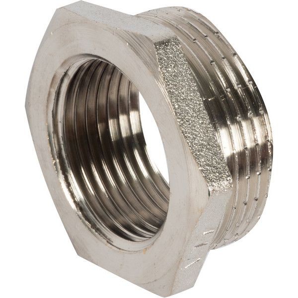 Футорка Valtec, наружняя-внутренняя резьба, 1 1/4 "34;х1 "34; мм, никелированная латунь VTr.581.N.0706