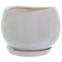Горшок цветочный Адель o13 h11.5 см v1.2 л керамика белый