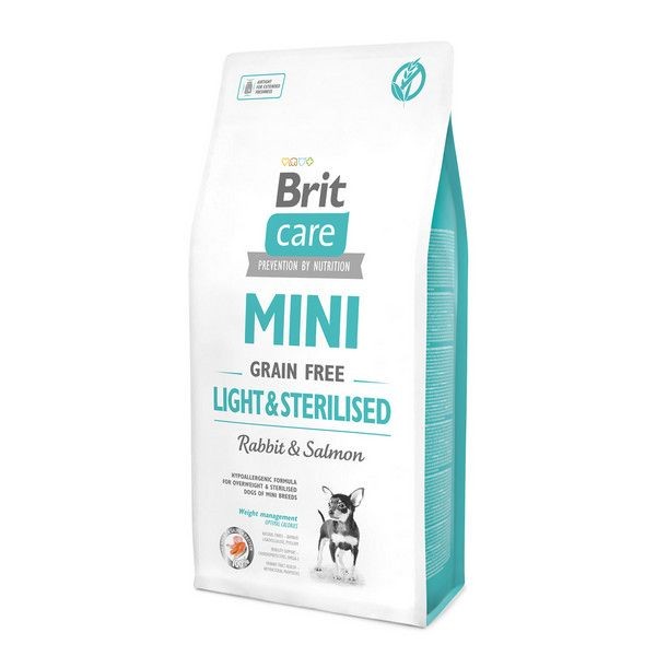 Сухой корм для собак мини-пород с избыточным весом/стерилизованных BRIT Care Mini GF Light&Sterilised беззерновой 7 кг