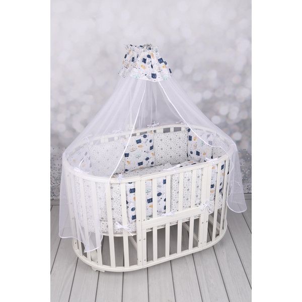 Комплект постельного белья AmaroBaby Космос в кроватку, бязь 18 предметов