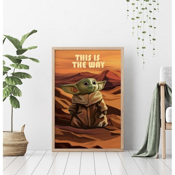 Плакат "34;Просто Постер "34; Малыш Йода - Baby Yoda - Мандалорец 90x120 в подарочном тубусе 267600552341