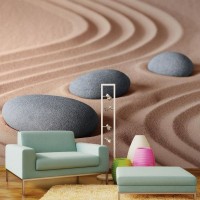 Фотообои Urban Style 3D Камни на песке UST3158 300х270 см