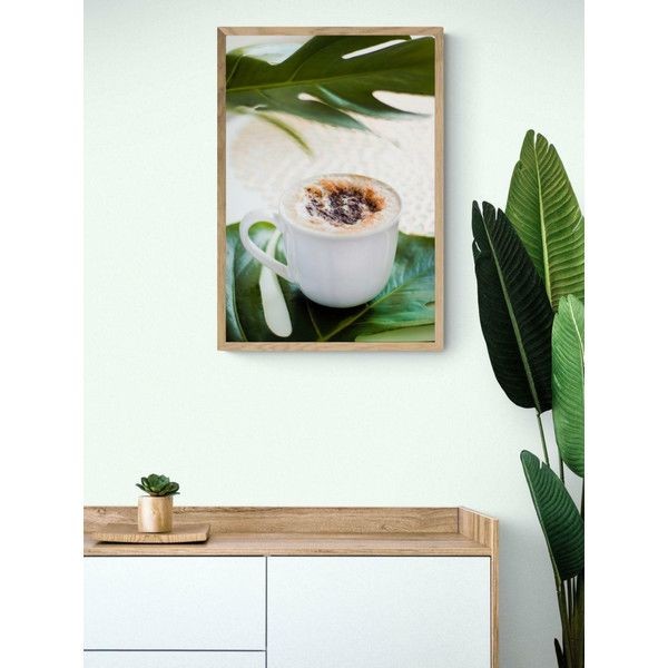 Плакат "34;Просто Постер "34; Кофе и пальмовые листья 60x90 в подарочном тубусе 860509652501