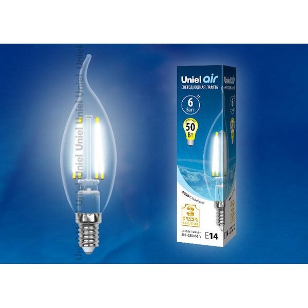 Светодиодная лампочка Uniel LED-CW35-6W AIR UL-00002229