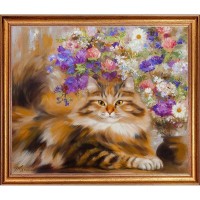 Картина на холсте Русская коллекция Летний день на даче КГ-х8, 68х58 см