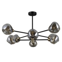 Люстра потолочная Seven Fires Borno SF4003/8C-BK-AB E14 8 ламп 24 м²