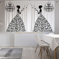 Комплект штор JoyArty Платье из бабочек pox_1692, 290х180 см