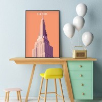 Плакат "34;Просто Постер "34; Нью-Йоркский небоскреб 90x120 в подарочном тубусе 681552683321
