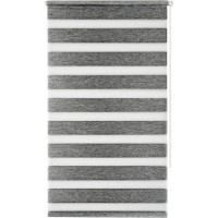 Штора рулонная день-ночь Miamoza Blackout 80x160 см, цвет серый