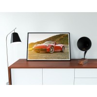 Плакат "34;Просто Постер "34; Красный Порш - кабриолет 911 90x120 в подарочном тубусе 296335788881