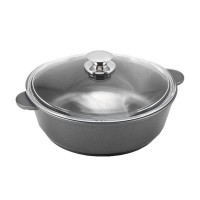 Жаровня с крышкой Victoria Гранит G1026G, 26 см
