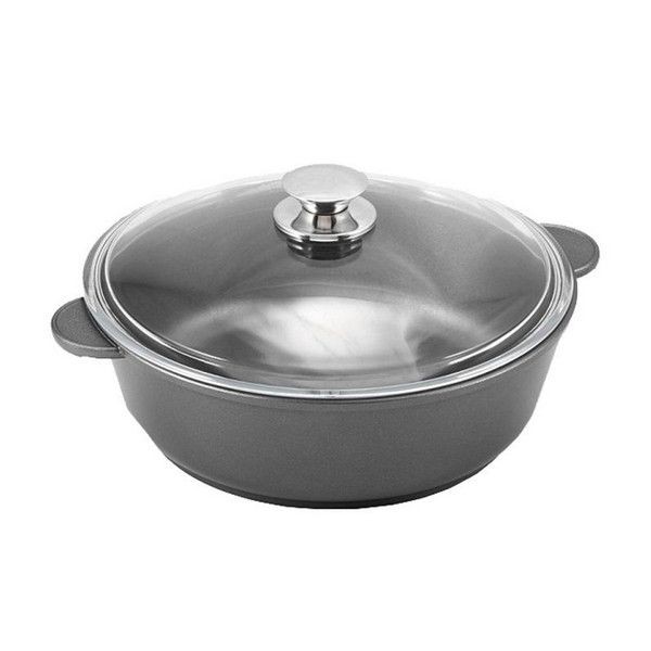 Жаровня с крышкой Victoria Гранит G1026G, 26 см