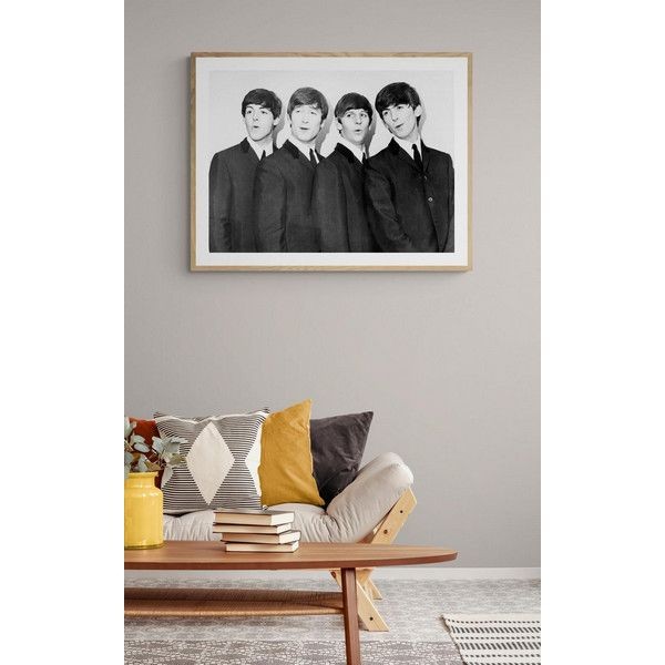 Постер "34;Просто Постер "34; The Beatles в молодости 90x120 в подарочном тубусе Металл