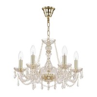 Люстра потолочная Bohemia Ivele Crystal 104.6.165.G E14 6 ламп 12 м²