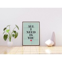 Постер ПростоПостер All I Need 181983710859, 40х50 см