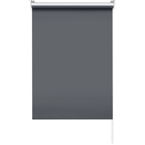 Штора рулонная блэкаут 60x175 см серая