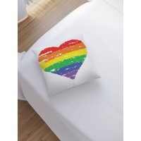 Декоративная наволочка JoyArty Радуга сердца sl_6150, 45х45 см