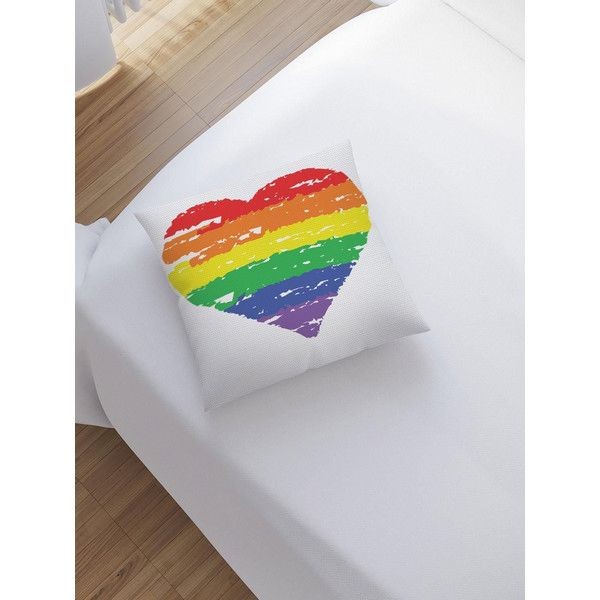 Декоративная наволочка JoyArty Радуга сердца sl_6150, 45х45 см