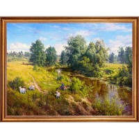 Картина на холсте Русская коллекция Хороший день БС-х50, 68х88 см