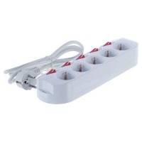 Удлинитель с заземлением Старт для бытовой техники 5 розетки 1.5 м цвет белый, 3500 Вт