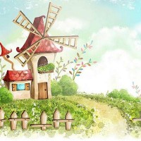 Фотообои Divino Decor Волшебная мельница B-028 300х270 см