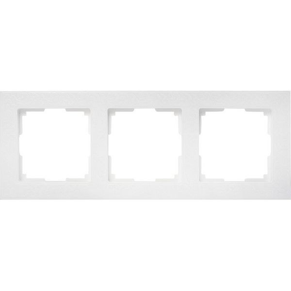Рамка для розеток и выключателей Werkel Flock 3 поста, цвет белый