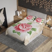 Комплект покрывала с наволочками «Королевская роза» евро, жаккард