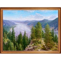Картина на холсте Русская коллекция Песнь о Сибири БС-х27, 68х88 см