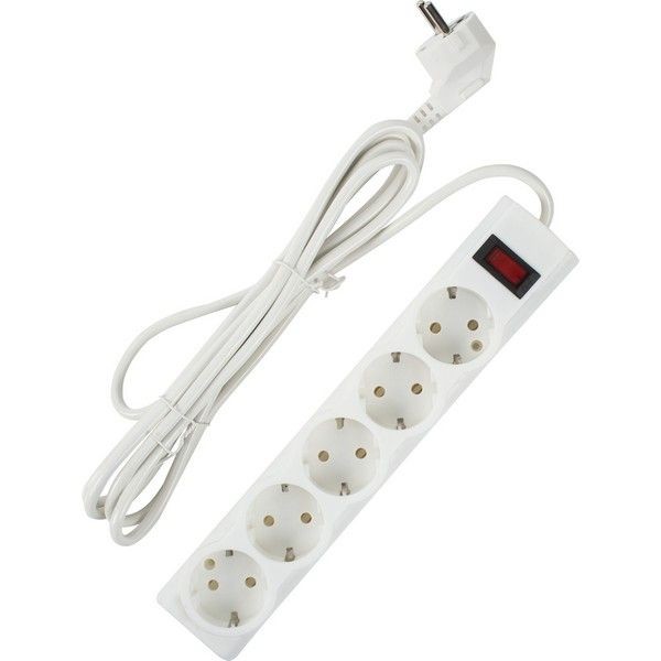 Сетевой фильтр для электроники ES 5 розеток 3 м цвет белый