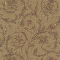 Виниловые обои York Wallcoverings коричневые RR5821 0.68 м