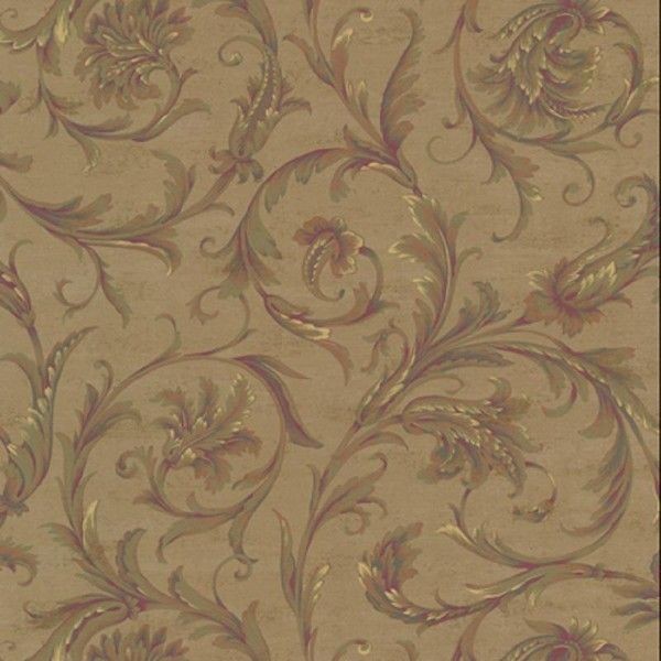 Виниловые обои York Wallcoverings коричневые RR5821 0.68 м