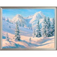 Картина на холсте Русская коллекция Горы БС-х40, 68х88 см